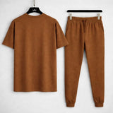 Men Brown Lakers 23 Printed Track Suit Set