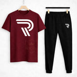 Men R-Flex Maroon Black Track Suit 2Pcs Cotton