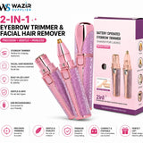 Rechargeable Women's Eyebrows & Facial Hair Trimmer