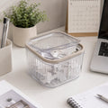 Transparent Plastic Desktop Trash Bin – Mini Tabletop Waste Basket for Office, Bedroom, Kitchen & Makeup Desk