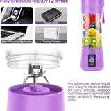Purple Electric Juicer Blender 500ml ABS Plastic