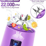 Purple Electric Juicer Blender 500ml ABS Plastic