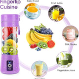 Purple Electric Juicer Blender 500ml ABS Plastic
