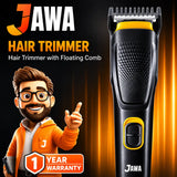 JAWA JW-822 Professional Hair Trimmer with Floating Comb, Stainless Steel Blades, Powerful Motor & Rechargeable Battery