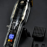 JAWA JW-814 Professional Clear Trimmer for Men – Rechargeable Hair, Beard & Mustache Trimmer with LED Digital Display, Stainless Steel Blade & USB Charging