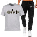 2 Pcs Men's Cotton Printed Track Suit