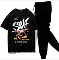 2 Pcs Men's Cotton Printed Track Suit