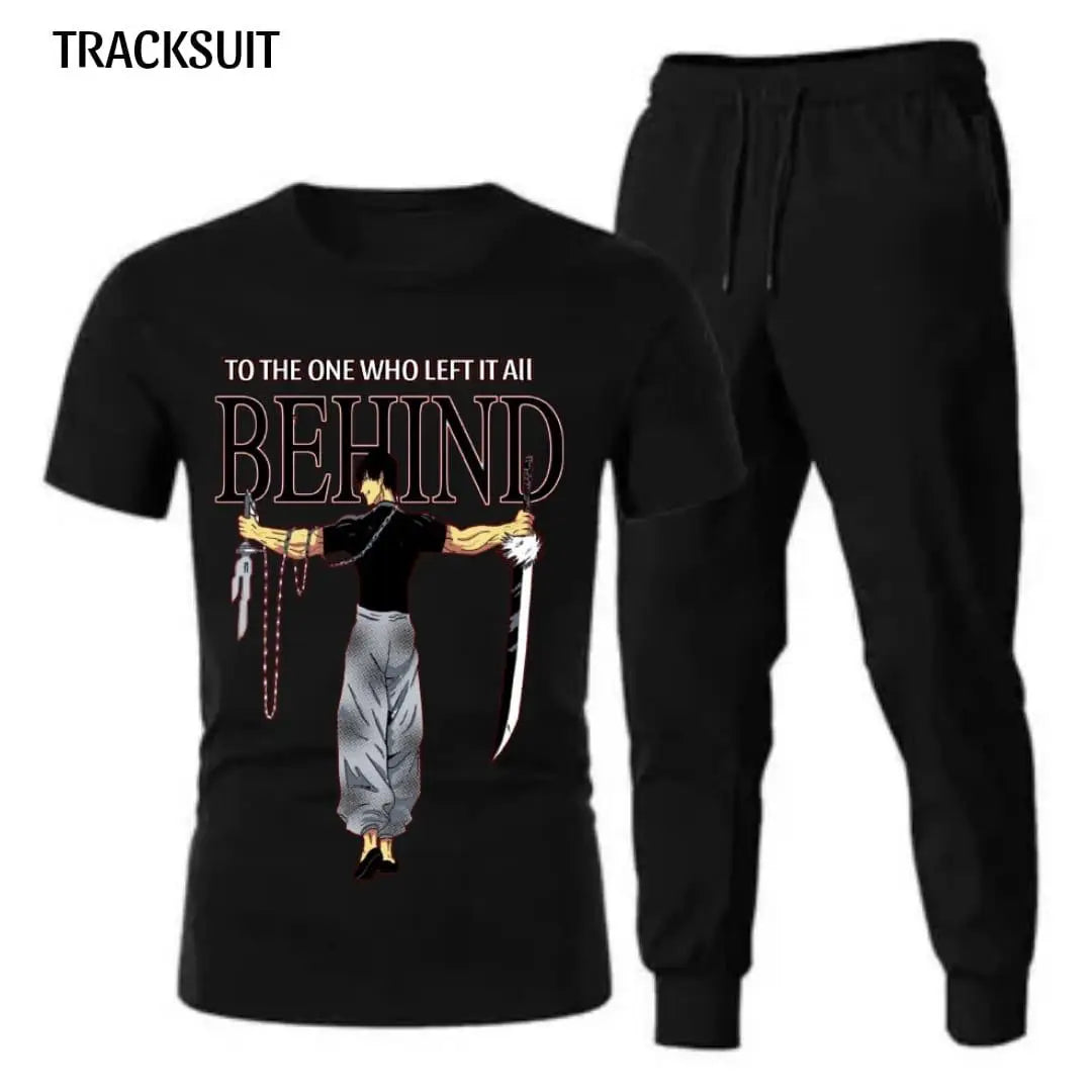 2 Pcs Men's Jersey Printed Track Suit