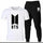 2 Pcs Men's Jersey Printed Track Suit