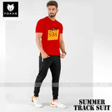 2 Pcs Men's Jersey Printed Track Suit
