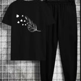 2 Pcs Women's Stitched Cotton Printed Tracksuit