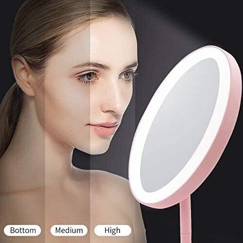 Rechargeable LED Makeup Mirror – Portable Vanity Mirror with Touch Control, Adjustable Brightness & USB Charging