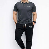 Men Printed Track Suit Set MILANO Polyester Black