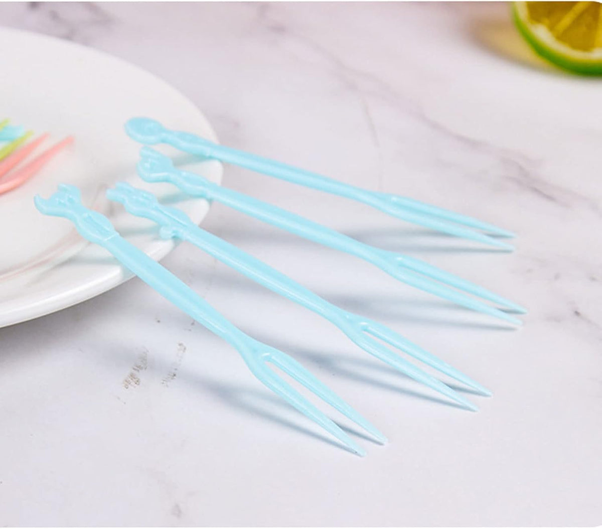 Pack of 20 Fruit Forks – Reusable Mini Dessert & Fruit Picks with Storage Box