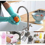 Silicone Washing Gloves – High Quality Reusable Dishwashing & Cleaning Scrubber Gloves for Kitchen & Bathroom