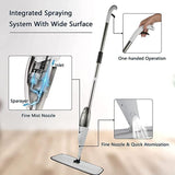 Water Spray Mop – Refillable Spray Floor Mop with Microfiber Pad for Wet & Dry Cleaning