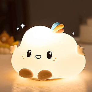 Little Cloud LED Night Light – Soft Silicone Bedside Lamp for Baby & Kids