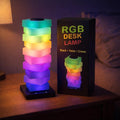 Triangle Cube Atmosphere Rechargeable LED Lamp – Multi-Color RGB Night Light with Touch Control & USB Charging