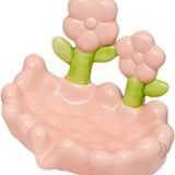 Flower Soap Dish – Self-Draining Leaf Soap Holder with Suction Cup for Bathroom & Kitchen Sink