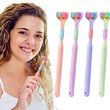 Three Sided Toothbrush – 360° Soft Bristle Toothbrush with Replaceable Brush Heads for Deep & Gentle Cleaning