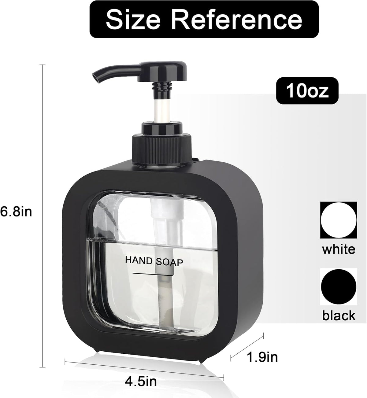 Premium Square Soap Dispenser 300ml – Refillable Liquid Soap Pump for Bathroom, Kitchen & Hand Wash