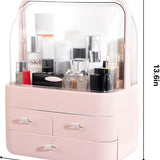 Acrylic Double-Sided Cosmetic Organizer – Transparent Makeup Storage Box for Lipstick, Skincare & Beauty Essentials