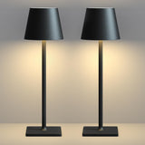 Luxury Metal Rechargeable Tap Lamp – Cordless LED Table Lamp with Touch Control, 3 Color Dimmable Light & USB Charging