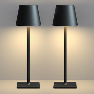Luxury Metal Rechargeable Tap Lamp – Cordless LED Table Lamp with Touch Control, 3 Color Dimmable Light & USB Charging