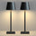 Luxury Metal Rechargeable Tap Lamp – Cordless LED Table Lamp with Touch Control, 3 Color Dimmable Light & USB Charging