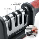 Professional Knife Sharpener – 3 Stage Tungsten Steel, Diamond & Ceramic Kitchen Knife Sharpening Tool