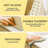 15 Inch Silicone Sink Splash Guard – Kitchen Sink Faucet Splash Guard with Drain Mat & Drying Pad