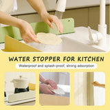 15 Inch Silicone Sink Splash Guard – Kitchen Sink Faucet Splash Guard with Drain Mat & Drying Pad