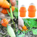 Orange Silicone Thumb Cutter – Finger Knife for Vegetable Harvesting, Fruit Picking & Gardening