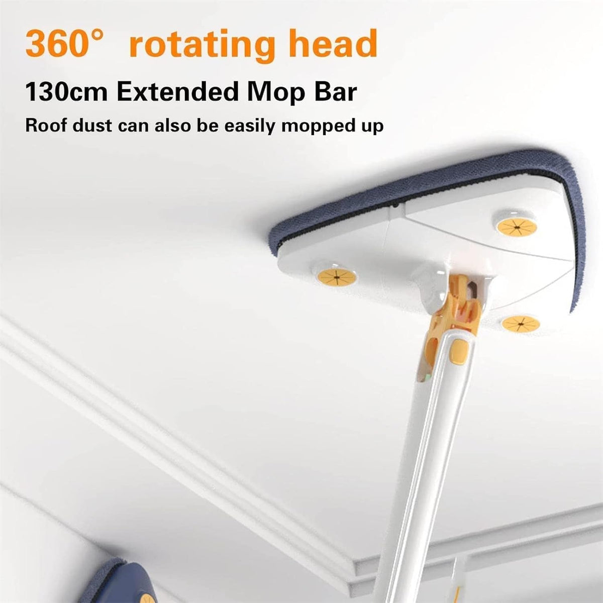 Triangle Twister Mop – 360° Rotating Microfiber Floor Mop with Triangular Head for Corner & Ceiling Cleaning
