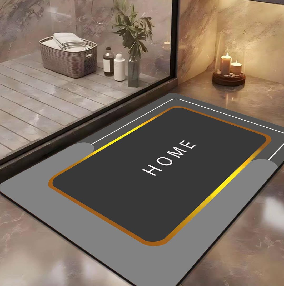 Square Home Mat 2mm – Non-Slip Floor Mat for Kitchen, Bathroom, Entrance & Bedroom (15 × 22.5 Inches)
