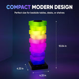 Triangle Cube Atmosphere Rechargeable LED Lamp – Multi-Color RGB Night Light with Touch Control & USB Charging