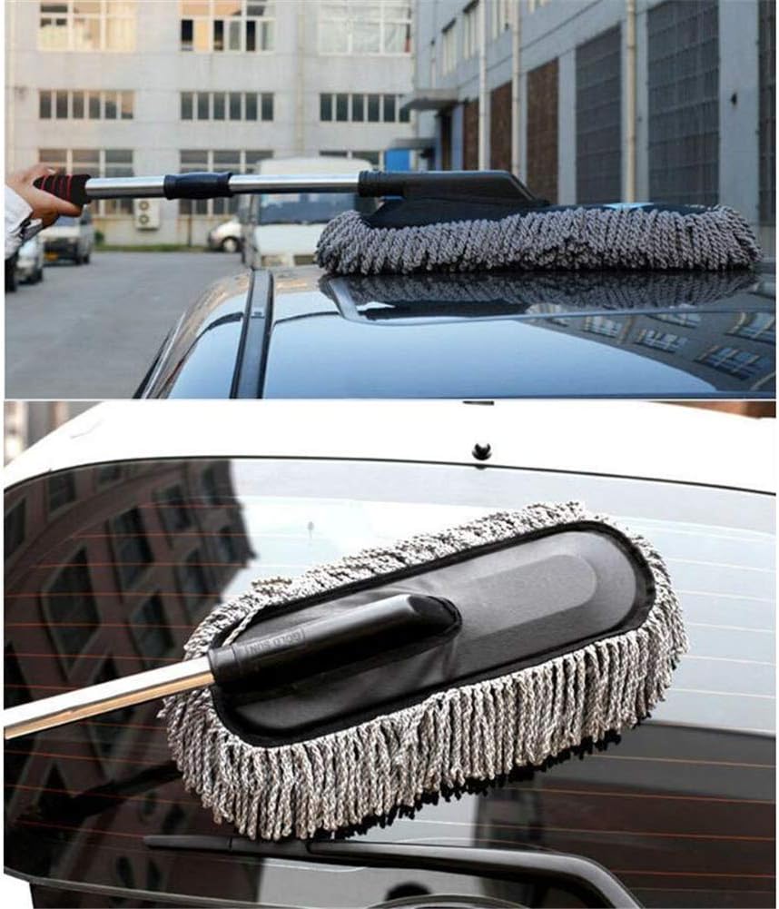 Telescopic Microfiber Car Duster with Long Handle – Extendable Dust Cleaning Brush for Cars, SUVs & Home