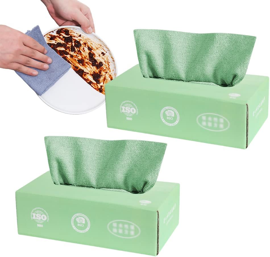 Microfiber Cleaning Wipes – Pack of 20 Reusable Soft Cleaning Cloths for Kitchen, Car, Glass, Electronics & Home