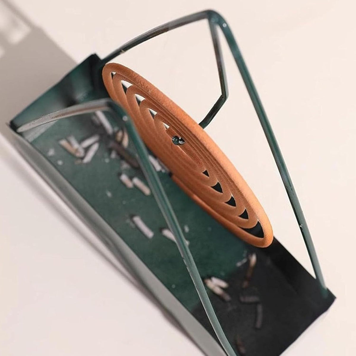 Anti-Scald Mosquito Coil Holder with Tray – Creative Wrought Iron Triangular Mosquito Coil Incense Rack