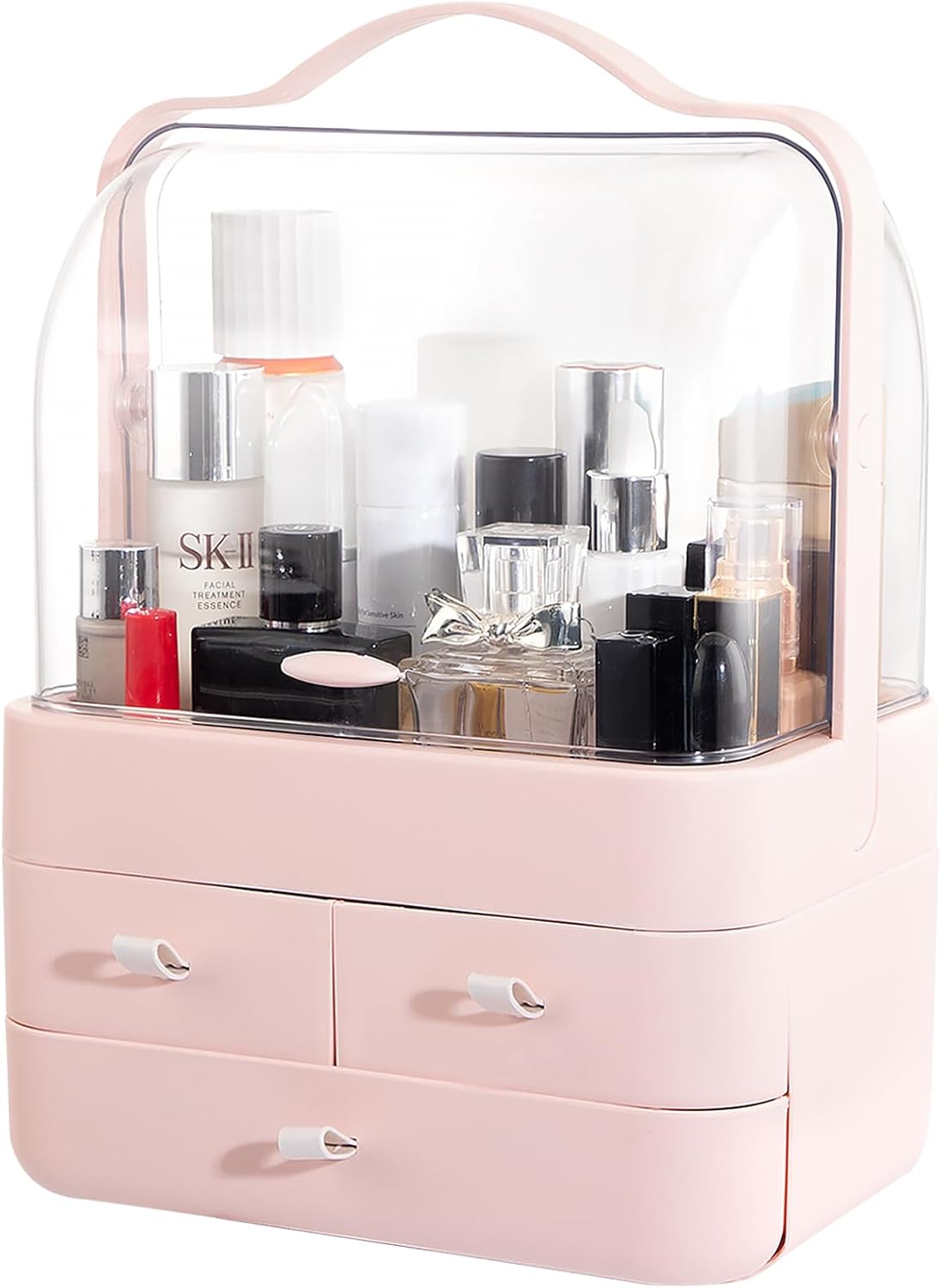 Acrylic Double-Sided Cosmetic Organizer – Transparent Makeup Storage Box for Lipstick, Skincare & Beauty Essentials