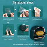 Wall Mounted Soap Box with Lid & Drain Tray – Self-Draining Soap Holder for Bathroom & Kitchen
