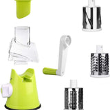 Table Top Drum Multifunctional Roller Vegetable Cutter – Hand Crank Rotary Grater, Potato Slicer & Cheese Shredder