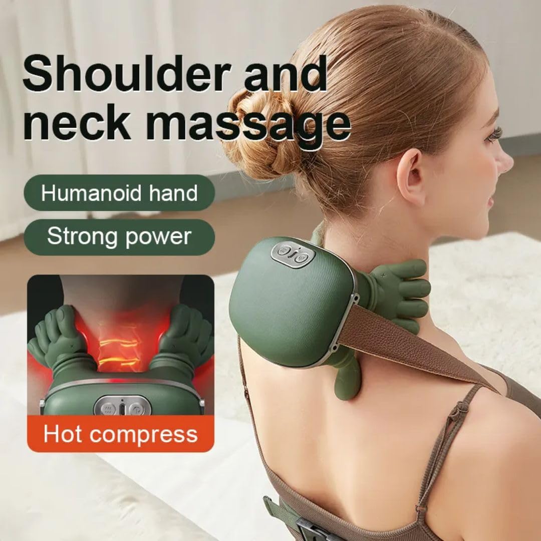 Rechargeable Neck & Shoulder Massager with Heat – 4D Kneading Massage Pillow