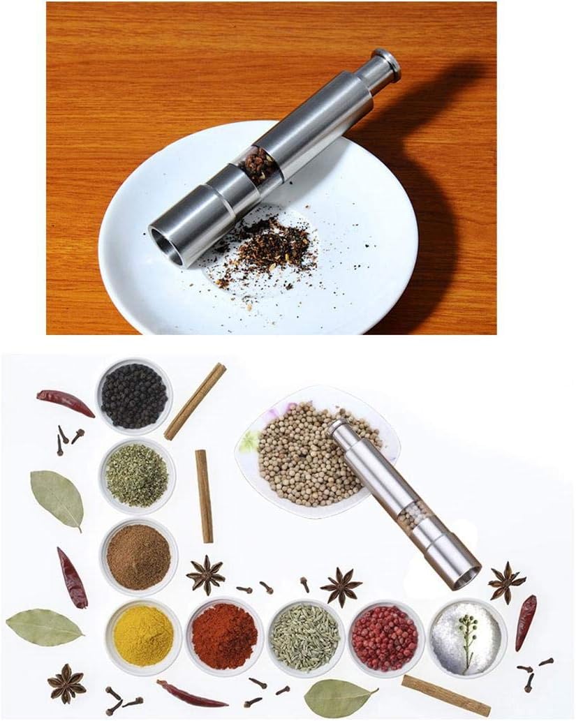 Stainless Steel One-Hand Salt & Pepper Grinder – Masala Hammer Spice Grinder for Black Pepper, Salt & Seasonings