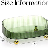 Acrylic Makeup Organizer Tray – Clear Cosmetic Storage Holder for Skincare, Perfume & Vanity Counter