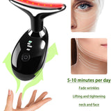 Digital Face & Neck Massager – 7 Color LED Light Therapy Skin Care Device for Facial Lifting & Neck Care