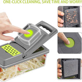 14-in-1 Vegetable Cutter – Multifunction Vegetable Chopper, Mandoline Slicer & Grater with Storage Container