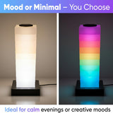 Triangle Cube Atmosphere Rechargeable LED Lamp – Multi-Color RGB Night Light with Touch Control & USB Charging