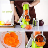 Table Top Drum Multifunctional Roller Vegetable Cutter – Hand Crank Rotary Grater, Potato Slicer & Cheese Shredder