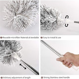 Foldable Cleaning Grey Duster – Extendable Microfiber Dust Cleaner for Ceiling Fan, Furniture, Blinds & Home Cleaning